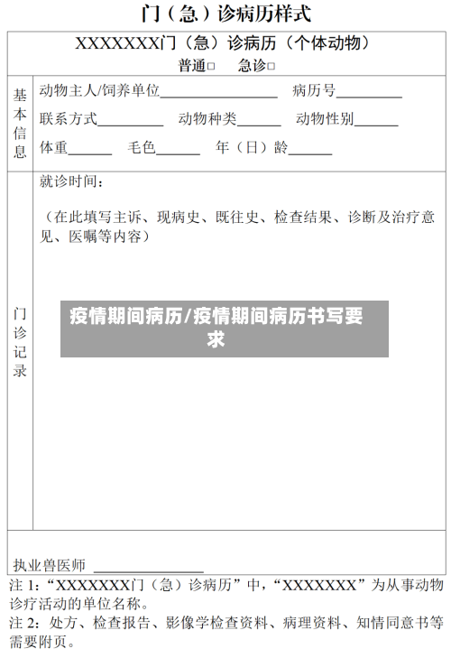 疫情期间病历/疫情期间病历书写要求